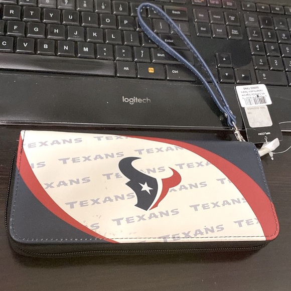 NWT [NFL] Houston Texans Team Fandom Zip-Around Wristlet Clutch Wallet - Picture 4 of 11